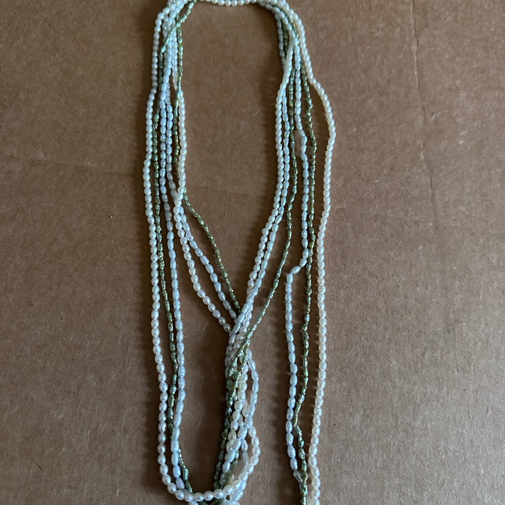 Three Stranded Fresh Water Rice Pearls - Picture 13 of 15